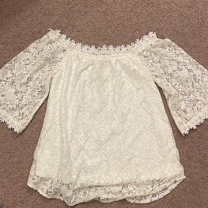 Off the shoulder flower blouse